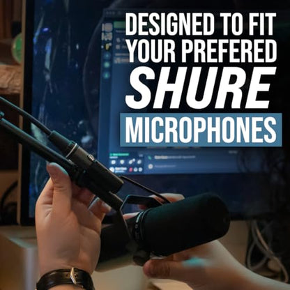 Shure by Gator Compact, Low Profile Mic Stand with Single-Section Boom; (SH-DESKTOP2) - style: Single Section Boom