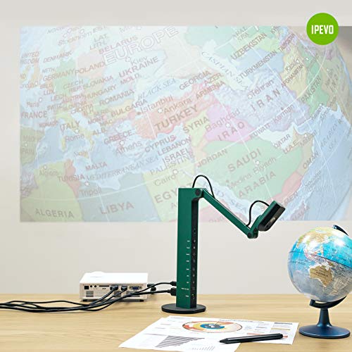 IPEVO VZ-R HDMI/USB Dual Mode 8MP Visual Communication Tool for Real-time Projection, Distance Learning, Web conferencing, Video Recording, Live Demos — Works with and Without a Computer,Green - style: HDMI and USB Connection