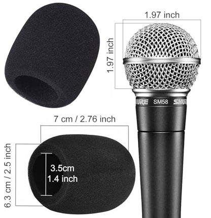 Deluxe Foam Ball Style Windscreen 4 Pack | Black (WS-4 BK) - color: 4 Black