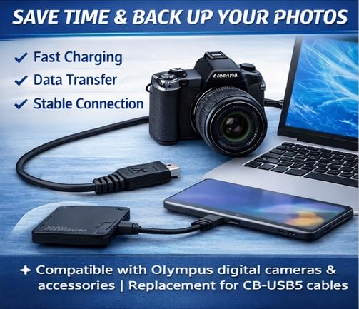 Master Cables Replacement USB Data Transfer and Charging Cable for Olympus Digital Cameras that Use USB Olympus Cable CB-USB5 / CB-USB6 / CB-USB8