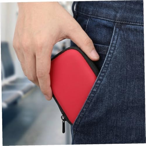 Lurrose Travel Digital Carrying Pouch Small Portable Storage Bag for Data Cable Charger Usb Cord Organizer with Shockproof Water Resistant Zipper Case 4.72X3.34X1.57In