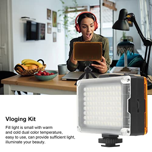 FILFEEL Portable Live Video Kit with Fill Light, Cardioid Microphone, Tripod, and Phone Holder for Mobile Photography (Black) - color: Black