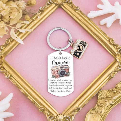 Ibiwe Photographers Gifts Camera Keychain Cool Gifts for Photographers Women Men Photograph Lovers Gift Unique Birthday Christmas Wedding Thank You Gift
