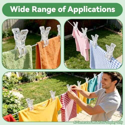 30 Pack Clear Balloon Arch Clips, 3.5" Plastic Transparent Clamps Heavy Duty Spring Clamps for Balloon Arch, Birthday Decoration Crafts Woodworking Photography Studios - style: 30 PCS