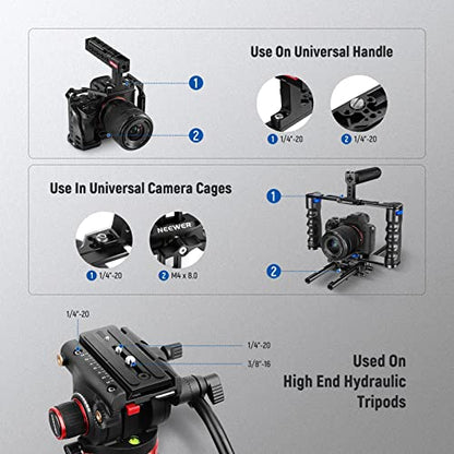 NEEWER 26PCS Camera Screw Set for Photography Equipment, Includes 1/4" 3/8" M2 M2.5 M3 and M4 Screws Compatible with SmallRig NEEWER Camera Cage, Top Handle, Side Handle Grip, Tripod QR Plate, UA002 - style: UA002