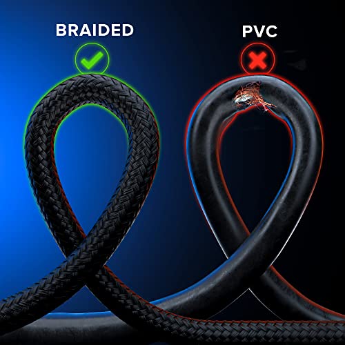 Maximm Hdmi Cable 4K 1.5 Ft, 3 Pack, Braided, 18Gbps, Hdmi 2.0, Gold-Plated - color: 3 Pack, size: 1.5 Feet