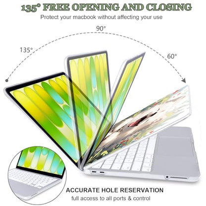for 2026 Apple MacBook Neo 13 Inch Case A18 Pro A3404 with Hard Shell Keyboard Cover, Screen Protector, Silicone Dust Plugs and Webcam Privacy Cover, Cute Puppy - color: Dog