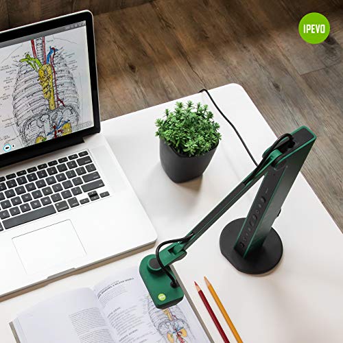 IPEVO VZ-R HDMI/USB Dual Mode 8MP Visual Communication Tool for Real-time Projection, Distance Learning, Web conferencing, Video Recording, Live Demos — Works with and Without a Computer,Green - style: HDMI and USB Connection