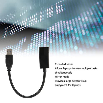 1080P 60HZ USB3.0 to HD Multimedia Interface Adapter Portable Video Converter for 7 8 10 PC, Black
