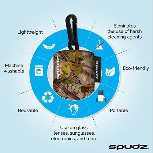 SPUDZ Ultra Variety Pack | Five 6" x 6" Microfiber Towels w/Neoprene Pouches | Premium Microfiber Cleaning Cloths for Laptops, Lenses, Cameras, Screens, and More | 5 Color Variety Pack | Pretty Pack - color: Ultra 6 X 6 - Pretty (5 Pack)