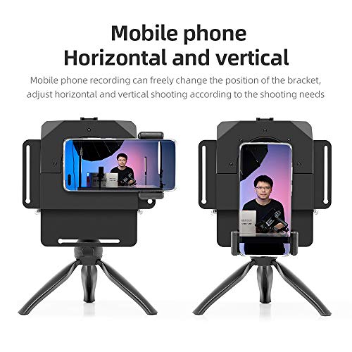 AMBITFUL 7.5'' Mini Teleprompter W/Desktop Tripod for Smartphone & DSLR | with Remote & APP Control,49-77mm Camera Adapter Rings,Idea for Live Streaming/YouTube/Tiktok/Video Recording