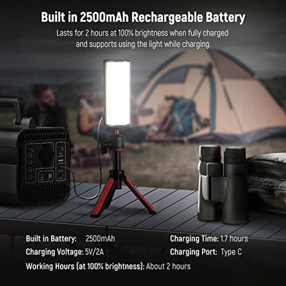 NEEWER Basic Magnetic Handheld Light Wand, 360° Full RGB Mini LED Video Light Stick, 2500mAh Battery, 2500-8500K Dimmable Camera Tube Light for Studio Photography TikTok YouTube Vlog, TL96RGB