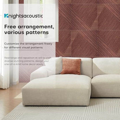 8Pack Acoustic Wall Panels, Wood-Pattern Art Sound Proof Foam Panels For Walls, Decorative Acoustic Panels Sound Absorbing, Self-Adhesive Sound Dampening Panels For Studio Home, 23.62 X 23.62 Inches - size: Extra Large 8Packs Timber Spiral