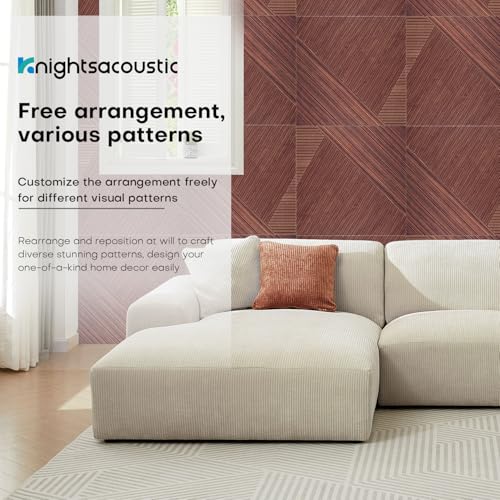 8Pack Acoustic Wall Panels, Wood-Pattern Art Sound Proof Foam Panels For Walls, Decorative Acoustic Panels Sound Absorbing, Self-Adhesive Sound Dampening Panels For Studio Home, 23.62 X 23.62 Inches - size: Extra Large 8Packs Timber Spiral