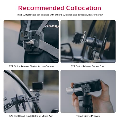 ULANZI F22 Quick Release Kit, Action Camera Adapter with 1/4" Screw, Compatible w Action Cam Series, DJ OSMO Action Series & Insta etc. Vlog, Livestreaming,Video Recording Photography Accessories. - style: QR Adapter