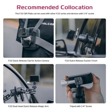 ULANZI F22 Quick Release Kit, Action Camera Adapter with 1/4" Screw, Compatible w Action Cam Series, DJ OSMO Action Series & Insta etc. Vlog, Livestreaming,Video Recording Photography Accessories. - style: QR Adapter