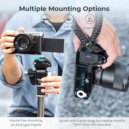 SmallRig A7C II / A7CR Handgrip L-Shape Grip for Sony Alpha 7C II/Alpha 7CR, Quick Release Plate for Arca, Lightweight Silicone Side Handle, for Quickly Switch on Tripods/Handheld Shooting - 4797 - style: Silicone Grip