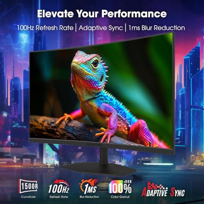 New! Sceptre Curved 24-inch Gaming Monitor 1ms 100Hz 1500R DisplayPort HDMI X2 Eye Care 100% sRGB Build-in Speakers, Machine Black 2026 (C248W-FW100T Series) - style: 24" Curved 100Hz DP HDMI 2025