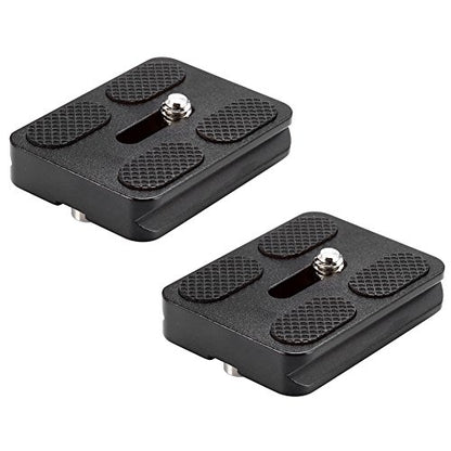 Neewer Pack of 2 PU-50 50 mm Universal Metal Quick Release Plate with 1/4 Inch Screw, Compliant with Standard for Camera Tripod Ball Joint (Black) - style: QS-PU50(2-Pack)