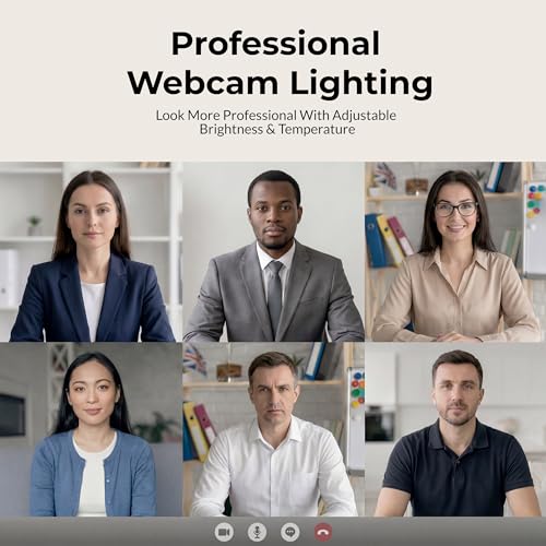 HumanCentric Video Conference Lighting, Laptop Only Webcam Light for Streaming, LED Laptop Light for Video Conferencing, Zoom Lighting for Computer, Upgrade Light for Zoom Meetings