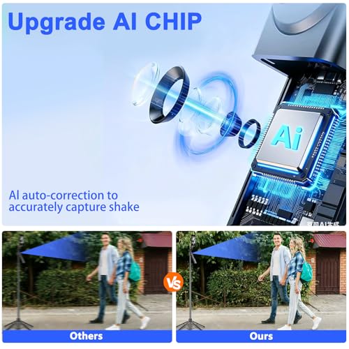 Auto Face Tracking Tripod for iPhone with Light 63” Selfie Stick Tripod Stand Follows Your Movement 360° Phone Camera Tripod with Wireless Remote for Content Creator Vlog Live Stream Video Recording - style: C17-Auto Face Tracking Tripod with 2 Square Lig