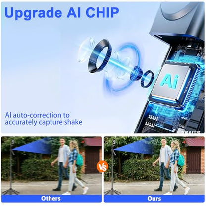 Auto Face Tracking Tripod for iPhone with Light 63” Selfie Stick Tripod Stand Follows Your Movement 360° Phone Camera Tripod with Wireless Remote for Content Creator Vlog Live Stream Video Recording - style: C17-Auto Face Tracking Tripod with 2 Square Lig
