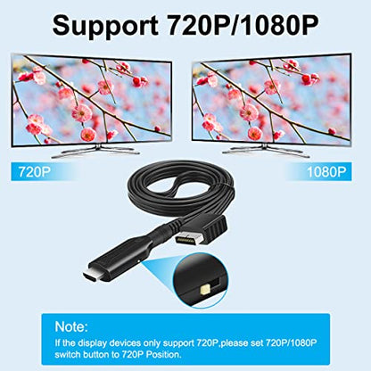 HDMI Cable for PlayStation 2 & 1 Console (PS2 & PS1), PS1/PS2 to HDMI Converter Adapter with True RGB Signal Output for PlayStation 1 Adapter for Sony PS2 Converter