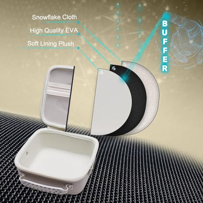 XANAD Hard Camera Case Bag Compatible with Canon EOS Rebel T7/ T100/ R50/ R50 V/RP/ R8/ R6 Mark II/ R7/ R10 DSLR Mirrorless Cameras, for Canon Sony Kodak Panasonic Nikon DSLR Mirrorless Camera, Cream - color: Cream