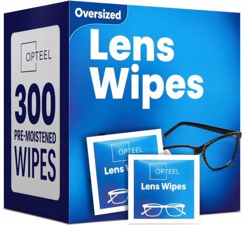 OPTEEL Screen Cleaner Wipes – Quick Dry, Streak-Free Screen Wipes for Electronics, Phones, Computers, Cameras, and All Lenses, Soft & Gentle, 300ct, Pre-Moistened & Individually Wrapped - size: 300 Count (Pack of 1)