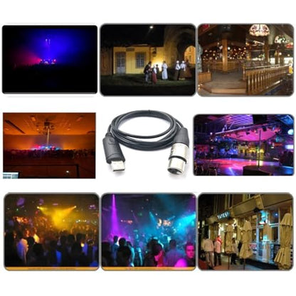 DSD TECH SH-RS09B USB to DMX Cable Support Freestyler, QLC+, Dmxcontrol, Lightkey, Lightjams, Soundswitch and Pi Open Lighting (1.8M/5.9FT) - size: 5.9FT