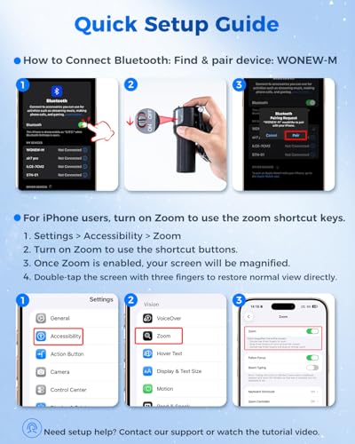 Mini Magnetic Selfie Stick Tripod for MagSafe, Pocket 4.8" Design, 4-in-1 | Zoom Control, Ergonomic Phone Grip, Detachable Multi-Function Bluetooth Remote and Up to 18" Extendable Selfie Stick