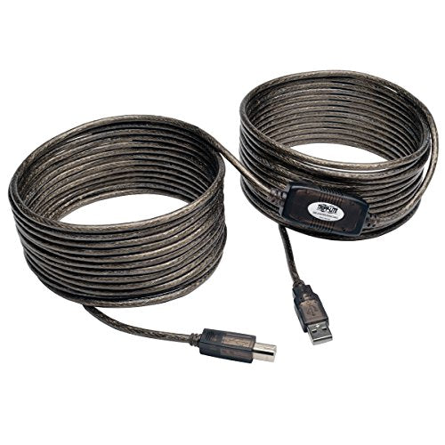Tripp Lite USB 2.0 Hi-Speed A/B Active Repeater Cable (M/M) 36-ft. (U042-036), Silver - size: 36 ft.