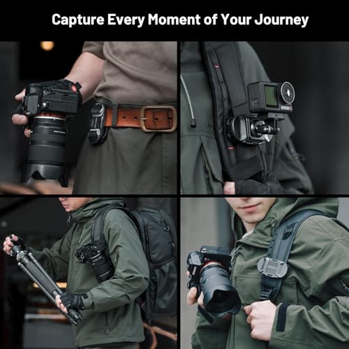 PGYTECH Beetle Camera Clip V2 with Plate, Quick Release Camera Backpack Clip, Arca-Swiss Compatible, SnapLock System for Sony/Nikon/Fuji/DSLR Cameras, Instant Mounting & Hands-Free, Black - style: Camera Clip V2