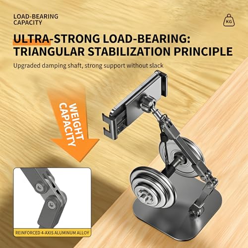 Adjustable Carbon Steel Desk 360 Degree Rotating Phone Stand | 360 Degree Rotating, Extendable, For Live Streaming, For Video Calls and Home Office
