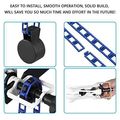 Photography Backdrop Wall Mount 3 Roller Support System, Manual Photo Background Ceiling Holder, Including 2 Tri-fold Hooks, 6 Expand Bars, 3 Chains, for Home Studio Live Stream Game Video - color: 3 Support Rollers
