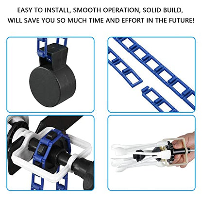 Photography Backdrop Wall Mount 3 Roller Support System, Manual Photo Background Ceiling Holder, Including 2 Tri-fold Hooks, 6 Expand Bars, 3 Chains, for Home Studio Live Stream Game Video - color: 3 Support Rollers