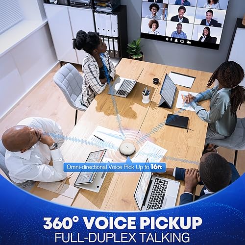 Bluetooth Conference Speakerphone M4 Conference Microphone with AI Noise Reduction AI Transcription Full-Duplex 360° Omnidirectional Voice Pickup USB Speaker for Teams Zoom Home Office, Gray - color: M4 GRAY, style: M4 Omnidirectional Speakerphone
