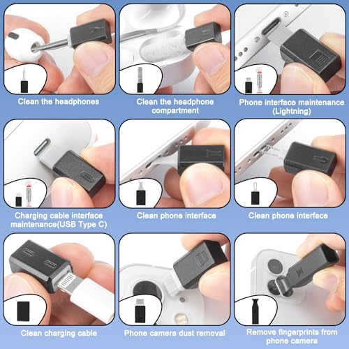 Laptop Computer Keyboard Screen Cleaner Kit, 10-in-1 Electronic Earbud Camera Lens Cleaning Brush Pen Tool for Airpod Pro Speaker Watch, Touchscreen Mist Spray for Phone Tablet MacBook PC iPad iPhone