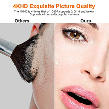 4K HDMI Cable 15 Feet/2 Pack,High Speed 18Gbps Braided HDMI 2.0 Cable Cord,4K@60Hz,2K,1080P,ARC HDR HDCP 3D,Sturdy&Flexible&Untangled&Supreme Texture,Compatible Monitor UHD TV PC PS5 Xbox+5 Ties - size: 15FT-2PK