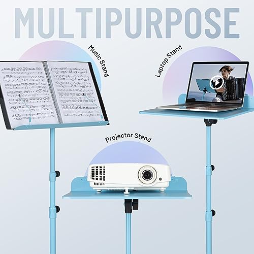 CAHAYA Sheet Music Stand & Tabletop Music Stand Solid Back with Carrying Bag for Books Notes Laptop Tablet Blue CY0194-3 - color: Blue, size: Standard Version