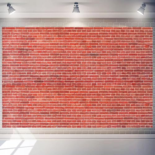 Red Brick Wall Backdrop 10x5 FT Backdrops Faux Red Brick Fireplace Decoration Photography Photo Background Decor for Baby Shower Background Birthday Wedding Party Accessory - color: Red B, size: 10x5 FT
