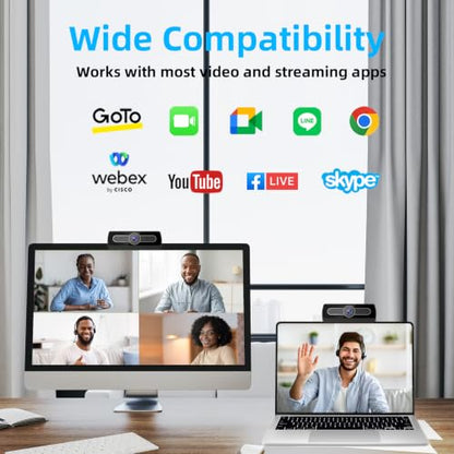 1080P Webcam with Microphone, Full HD Streaming Camera, Noise Cancelling, Auto Light Adjustment, USB Plug-and-Play Computer Camera, for Desktop PC or Laptop - style: 1080Pro webcam