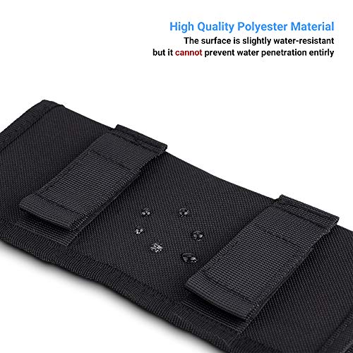 (6 Pockets) Camera Battery and SD Card Pouch Holder for 18650 x 8, AA, LP-E6N LP-E6NH LP-E17 EN-EL14 EN-EL15 NP-FW50 NP-FZ100 NP-W126S Battery,Suitable for Canon M50 Mark II 5DM4 6DM2 80D Sony A7R IV - size: 4 Battery Slots + 2 Zipped Pockets