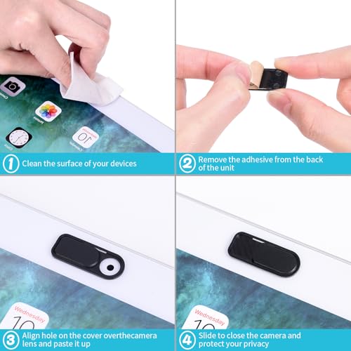 Webcam Cover Slide, Thin Camera Cover for Tesla Model Y/3, Car Cabin Camera Cover Slide for MacBook, iMac, Laptop, PC, iPad, Smartphone, iPhone 6/7/8 Plus, Laptop Camera Cover Protect Visual Privacy