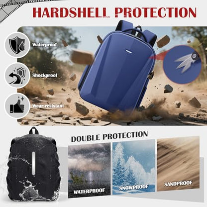 SDYSM Camera Backpack, Large Camera Bag for Photographers Professional DSLR/SLR Mirrorless Camera Case Compatible for Sony Canon Nikon, Blue - color: Blue