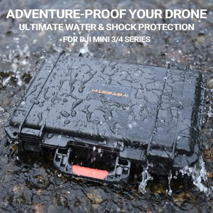 Hard Case for DJI Mini 4 Pro: Waterproof Hard Shell with Foam for DJI Drone Mini 3 Pro/Min3/RC2/RC/RC-N2/N1| Travel Carrying Storage Box for fly more combo Batteries and Accesories Kit ( Case Only)