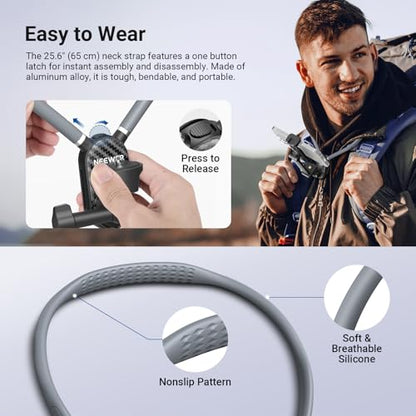 NEEWER Neck Phone Holder, Quick Release Adjustable Bed Cell Phone Action Camera Chest Mount Accessories Kit Compatible with iPhone DJI Insta 360 Samsung for POV Vlogging Video Recording, GP48 - style: GP48