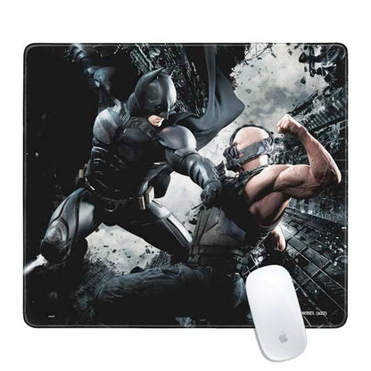 Skinit Medium Gaming Mouse Pad - Officially Licensed Batman and Bane Fighting Design with Stitched Edges, Waterproof, Non-Slip Rubber Base, Desk Mat for Keyboard & Mouse, 17.7" x 15.75" inches - color: Black - DRKNTR01, size: 17.7" x 15.75"