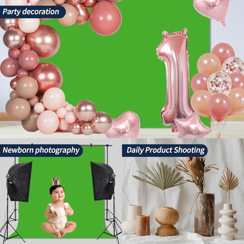 Green Screen Backdrop Chromakey Virtual Green Screen Background Sheet Fabric Wrinkle Resistance Photo Background for Photo Studio Shooting Props 8x10FT - color: Green, size: 8x10FT
