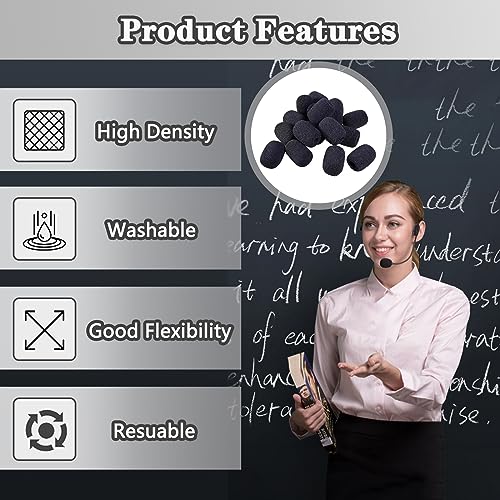 Headset Microphone Covers Foam, Lapel Headset Microphone Windscreen Sponge Foam Microphone Windscreen Mini Foam Cover for Variety of Headset Microphone Noise Reduction - 15 pack - size: 15pcs